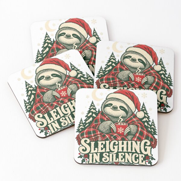 Item preview, Sleighing in Silence Funny Introvert Christmas Sloth designed and sold by djalal20.