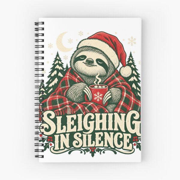 Item preview, Sleighing in Silence Funny Introvert Christmas Sloth designed and sold by djalal20.