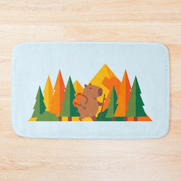 Item preview, Lindo capibara excursionista con mochila aventura en la naturaleza arte designed and sold by pattman.