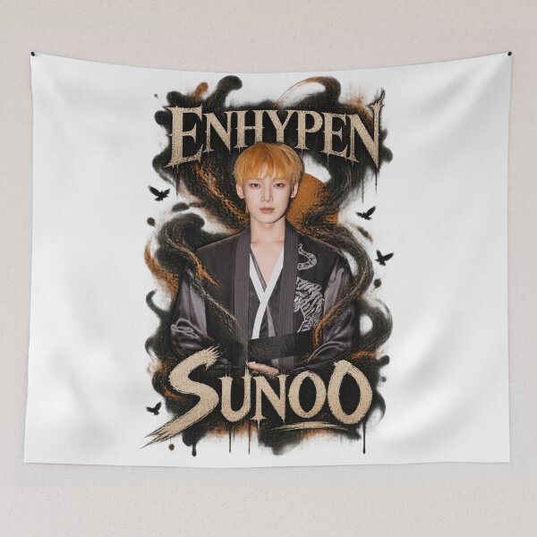 Item preview, ENHYPEN Sunoo Dark Gothic Ink and Ember Portrait designed and sold by Valeree Store.