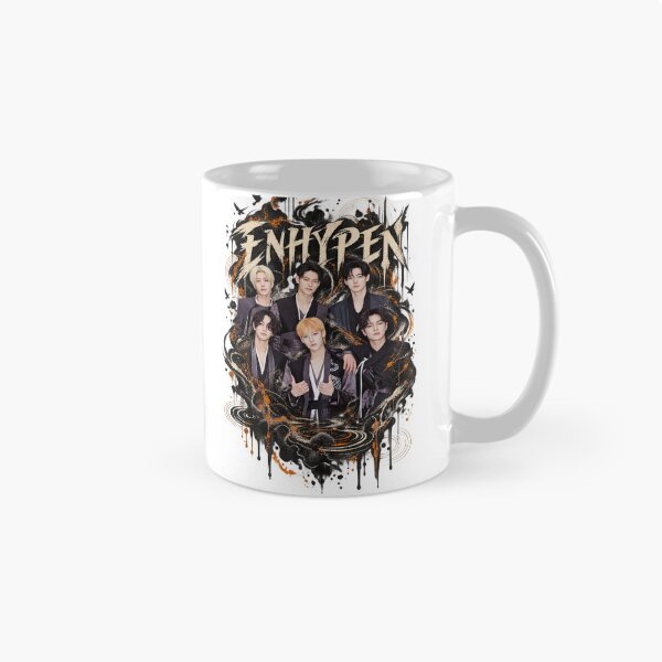 Item preview, ENHYPEN Group Dark Gothic Ink and Ember Poster designed and sold by Valeree Store.