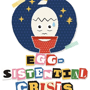 Vorschaubild zum Design Egg-sistential Crisis Cracked Egg Collage von somebasic