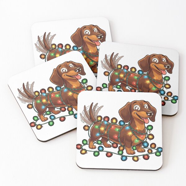 Item preview, Dachshund With Christmas Lights Classic T-Shirt designed and sold by Stickerbynp1.