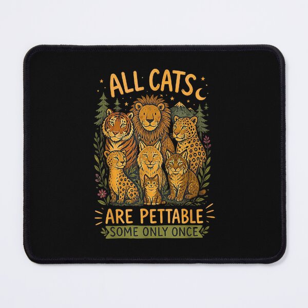 Item preview, All Cats Are Pettable – Wild Cats Vintage Nature designed and sold by Byhergawaa.