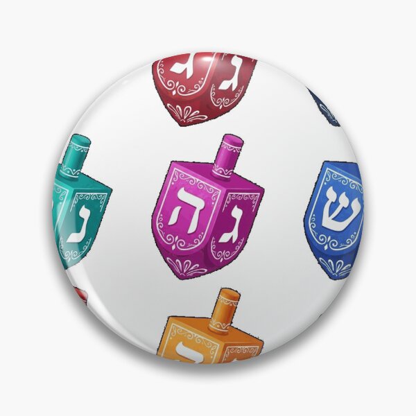 Item preview, Colorful Hanukkah Dreidels with Hebrew Letters Classic T-Shirt designed and sold by BlaqboyDesigns.