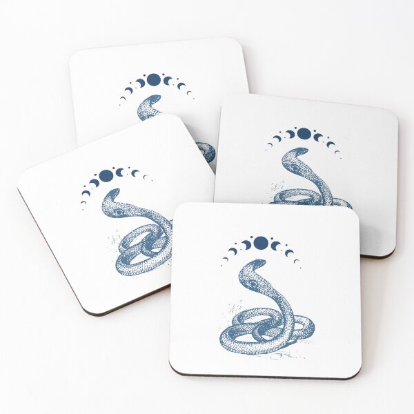 Item preview, King Cobra snake with moons designed and sold by starbitstickerz.