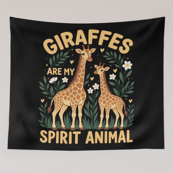 Item preview, Giraffe Spirit Animal Floral Graphic designed and sold by lcnsdjstrtry.