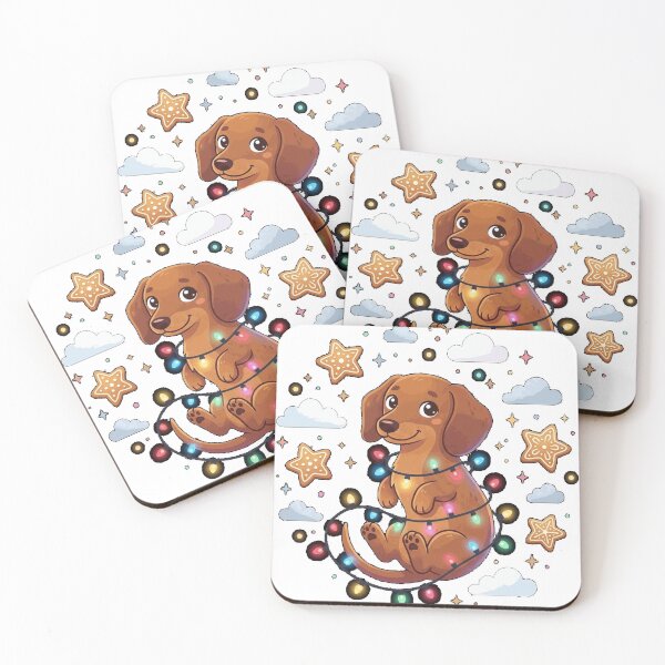 Item preview, Cute Christmas Dachshund Wrapped in Festive Fairy Lights Oversized T-Shirt designed and sold by teluguredbubble.