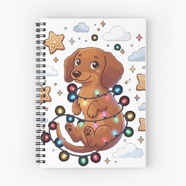 Item preview, Cute Christmas Dachshund Wrapped in Festive Fairy Lights Oversized T-Shirt designed and sold by teluguredbubble.