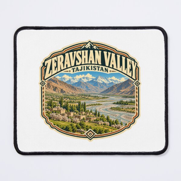 Item preview, Zeravshan Valley Tajikistan Travel Explorer Souvenir Geography designed and sold by JonesFlora2025.