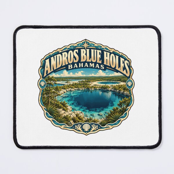Item preview, Andros Blue Holes Bahamas Diver Snorkeler Traveler designed and sold by Simsimah26Parks.