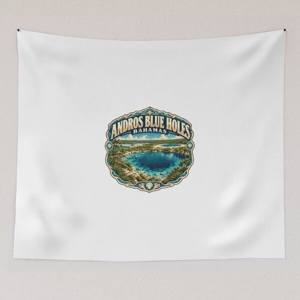 Item preview, Andros Blue Holes Bahamas Diver Snorkeler Traveler designed and sold by Simsimah26Parks.