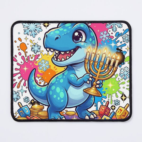 Item preview, Cute Dinosaur Menorah Hanukkah Dreidel Art Classic T-Shirt designed and sold by Fester's Designs.