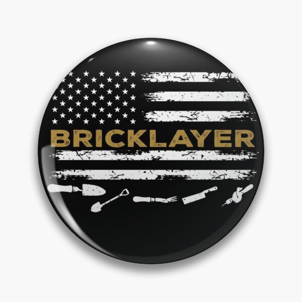 Item preview, Bricklayer American Flag with Masonry Tools designed and sold by Sardine-Food.