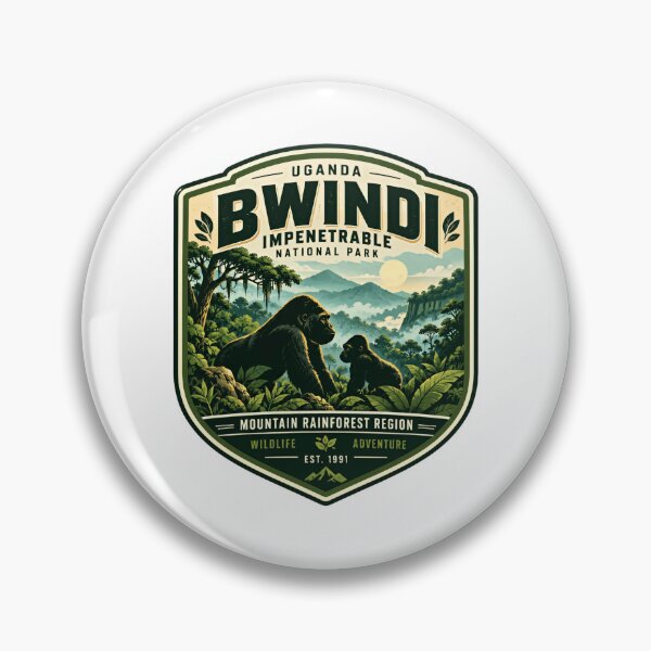 Item preview, Uganda Bwindi Impenetrable National Park Mountain Rainforest Region Wildlife Adventure Est 1991 Gorilla Trekking African Safari Travel designed and sold by kristyparkStar3.