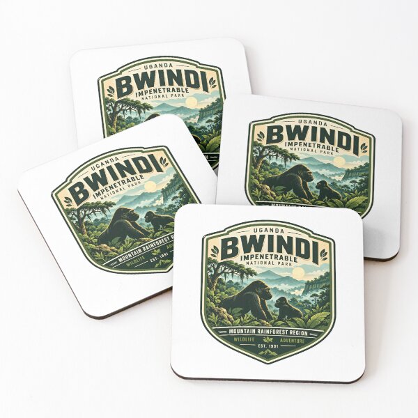 Item preview, Uganda Bwindi Impenetrable National Park Mountain Rainforest Region Wildlife Adventure Est 1991 Gorilla Trekking African Safari Travel designed and sold by kristyparkStar3.
