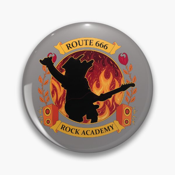 Item preview, Route 666 Rock Academy Guitarist Flames Logo-91 designed and sold by BurcuAkan.
