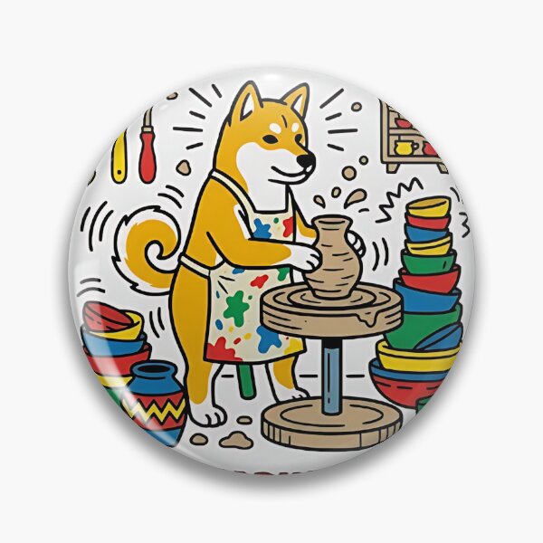 Item preview, Shiba Inu Pottery Artist designed and sold by PictoVibe.