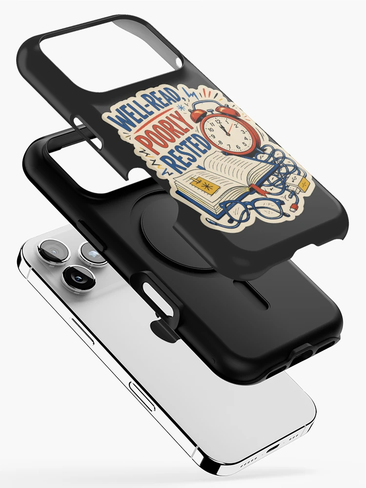 Thumbnail 2 of 4, iPhone Case, Well-Read, Poorly Rested designed and sold by FringeInk.