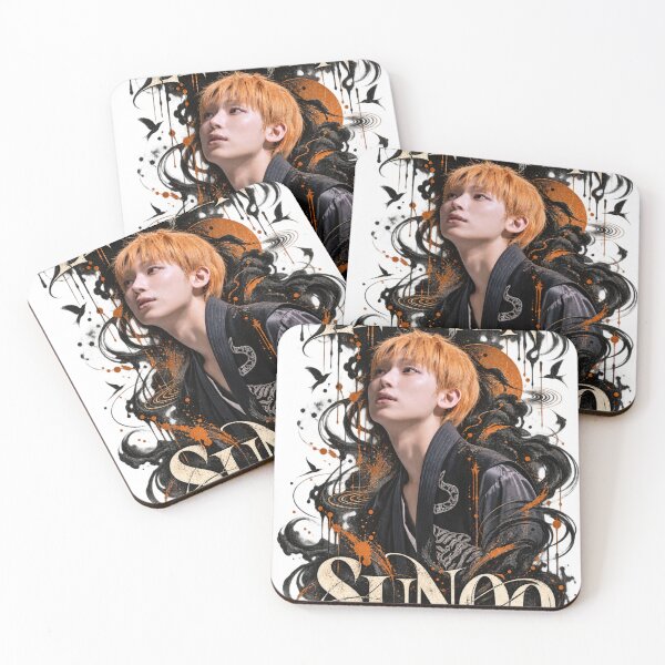 Item preview, ENHYPEN Sunoo Black Smoke Ember Portrait Design designed and sold by Valeree Store.