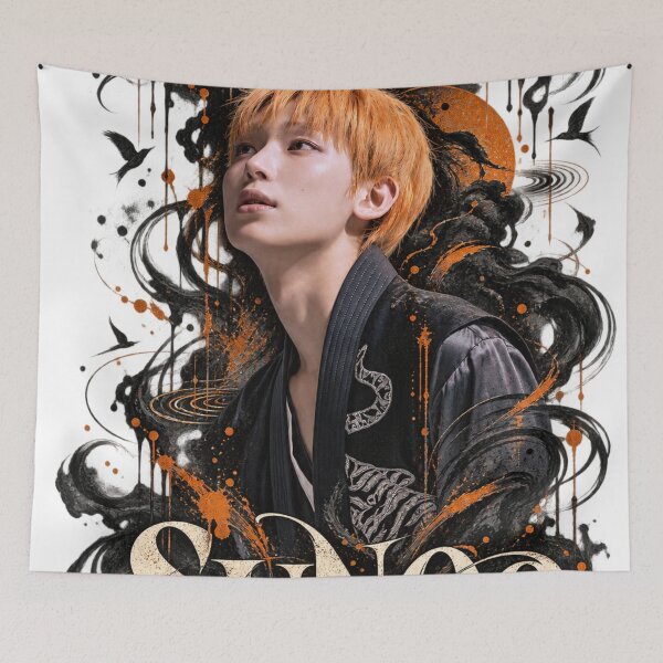 Item preview, ENHYPEN Sunoo Black Smoke Ember Portrait Design designed and sold by Valeree Store.