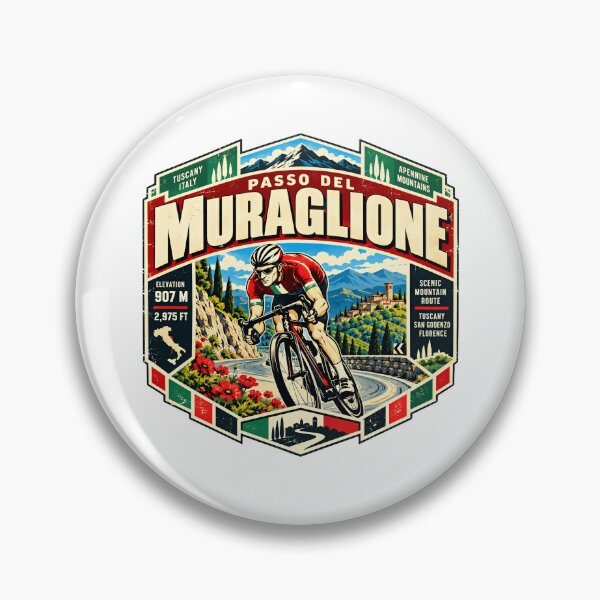 Item preview, Passo Del Muraglione Tuscany Italy Cycling Mountain Pass Cyclist Traveler designed and sold by ManilStuck237.