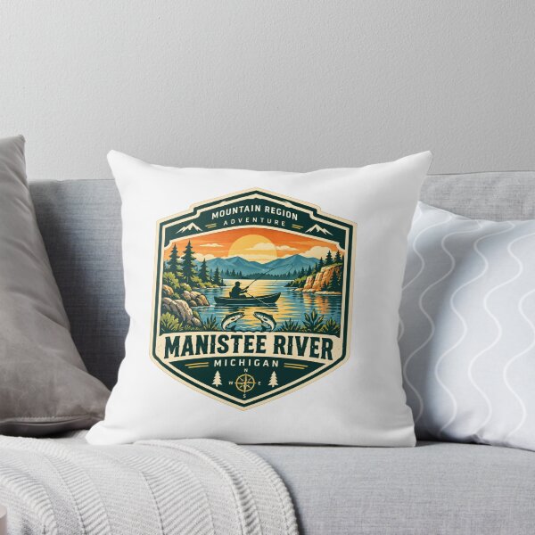 Item preview, Mountain Region Adventure Manistee River Michigan Fishing Angler designed and sold by NightGlyph.