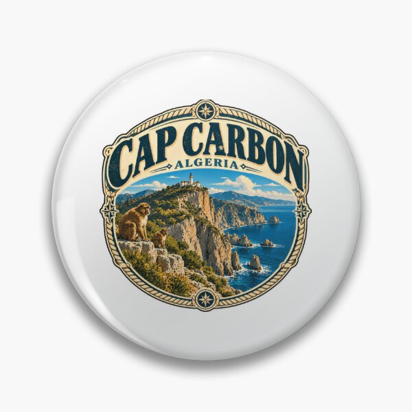 Item preview, Cap Carbon Algeria Travel Lighthouse Cliffs Monkey designed and sold by JonesFlora2025.