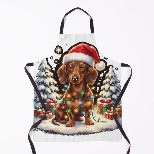 Item preview, Dachshund Dog Wearing Christmas Hat Oversized T-Shirt designed and sold by Model-Yoys.