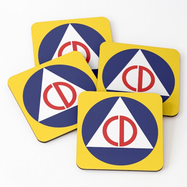 Item preview, Retro Civil Defense Emblem on Yellow designed and sold by ubiquitoid.