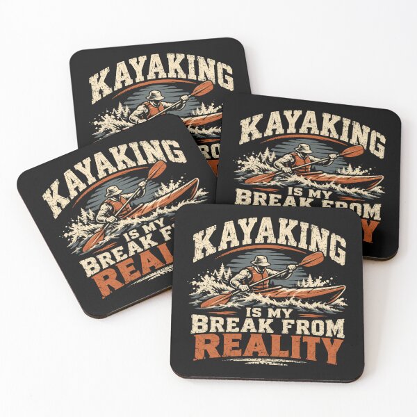 Item preview, Kayaking Is My Break From Reality Kayaker Paddling Water Sport designed and sold by SkeletonsDanger.