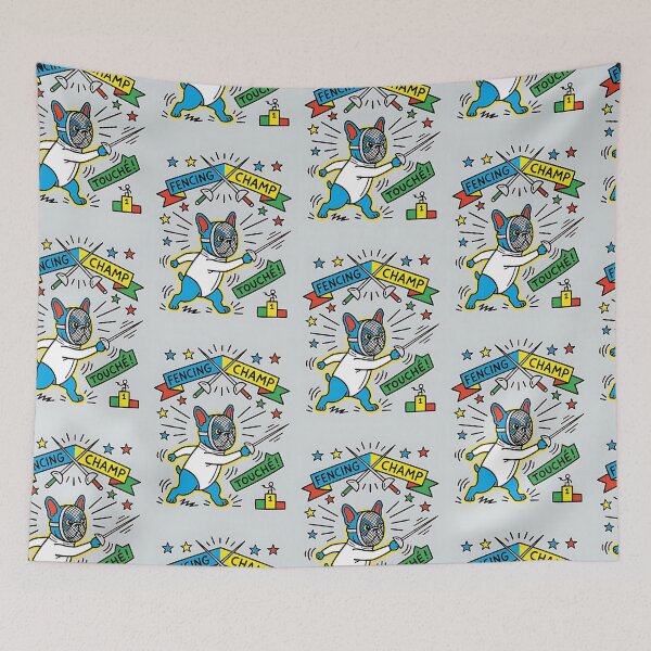 Item preview, French Bulldog Fencing Champion designed and sold by PictoVibe.