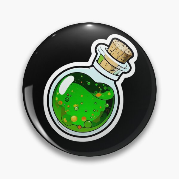 Item preview, Green Magic Potion Bottle Sticker – Glowing Fantasy Elixir with Cork Stopper, Witchcraft and Wizard Aesthetic designed and sold by FestivityFinds.
