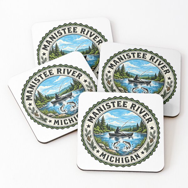 Item preview, Manistee River Michigan Fly Fishing Angler Fisherman designed and sold by JonesFlora2025.