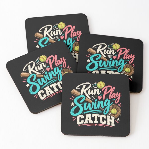 Item preview, Run Play Swing Catch Softball Player Fan designed and sold by HumansStuck12.