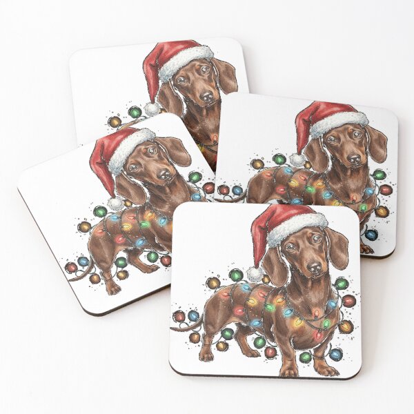 Item preview, Dachshund Tangled in Christmas Lights Classic T-Shirt designed and sold by MixyMugs.