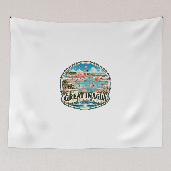 Item preview, Great Inagua The Bahamas Pink Across The Lagoon Flamingo Island Travel designed and sold by JonesFlora2025.
