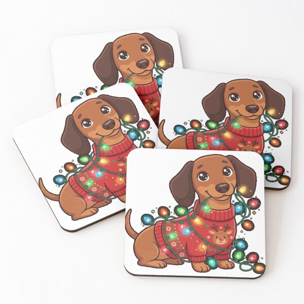 Item preview, Dachshund Tangled in Christmas Lights Oversized T-Shirt designed and sold by Winkmark.