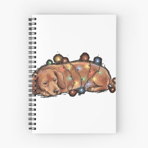 Item preview, Dachshund Tangled in Christmas Lights, pastel sketch Classic T-Shirt designed and sold by Lakshya20031.