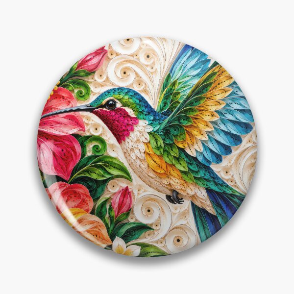 Item preview, Hummingbird and Hibiscus Flowers designed and sold by Elisabeth Lucas.