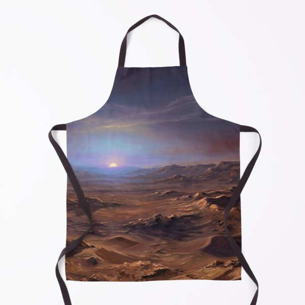 Item preview, Sunset on Mars Martian Landscape Oil Painting designed and sold by JonelleTshirts.