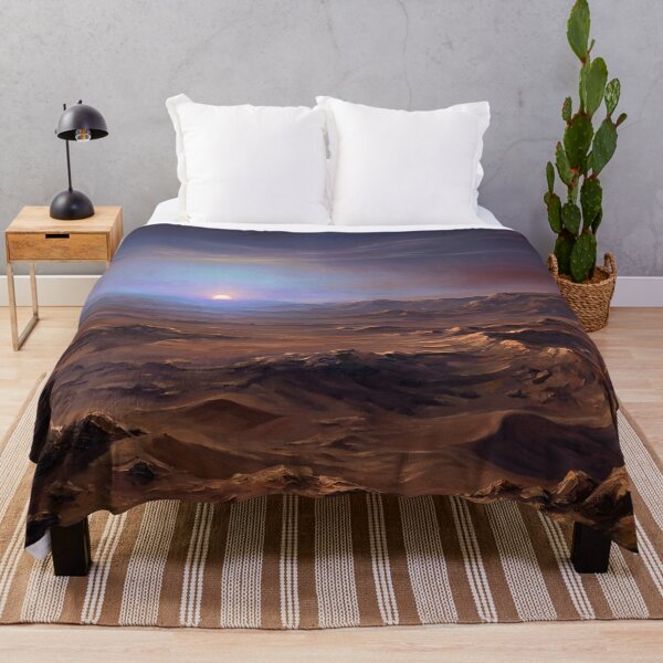 Item preview, Sunset on Mars Martian Landscape Oil Painting designed and sold by JonelleTshirts.