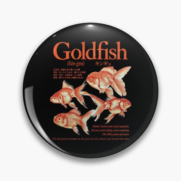 Item preview, Goldfish, Japanese Kingyo Fish Field Guide, Aquarium Lover Gift, Retro Wildlife designed and sold by Bob Meme Life.