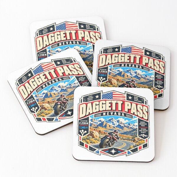 Item preview, Daggett Pass Nevada Motorcycle Road Trip Biker Scenic Mountain High Desert Route US Patriot designed and sold by ManilStuck237.