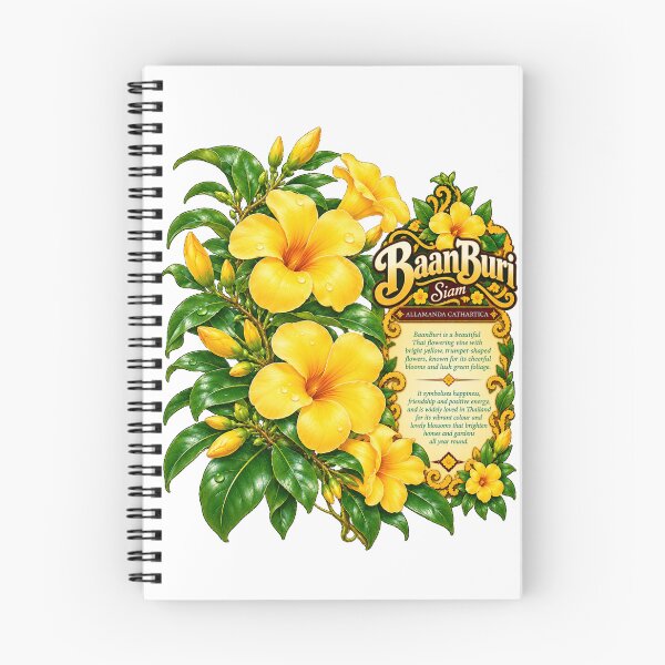 Item preview, Yellow Allamanda Golden Trumpet Vintage Botanical Art designed and sold by Pali's shop.