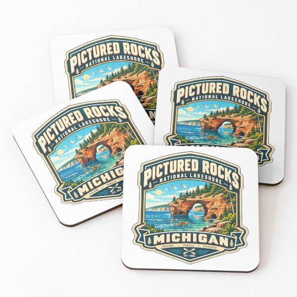 Item preview, Pictured Rocks National Lakeshore Michigan Explore Paddle Discover Est 1966 Great Lakes Travel Kayaking Souvenir designed and sold by NeedForParks.