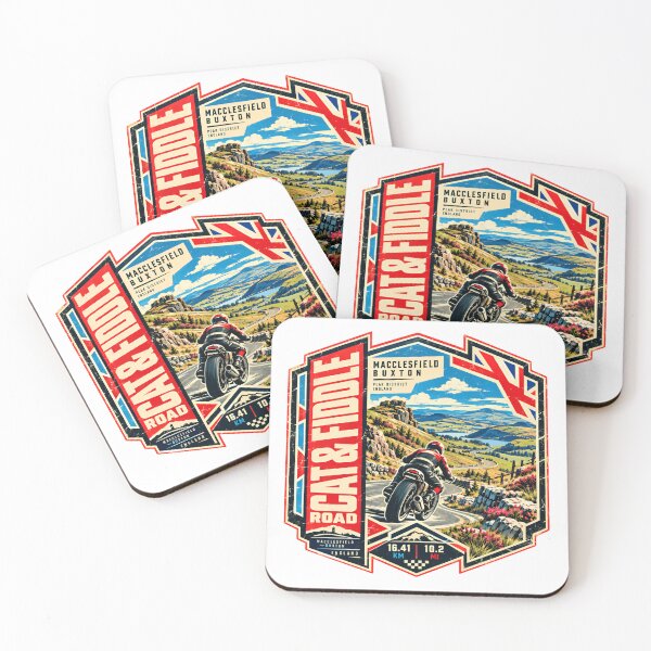 Item preview, Cat & Fiddle Road Macclesfield Buxton Peak District England Motorcyclist Rider Travel designed and sold by ManilStuck237.