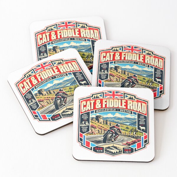 Item preview, Cat & Fiddle Road Motorcyclist Peak District UK Biker Travel designed and sold by ManilStuck237.