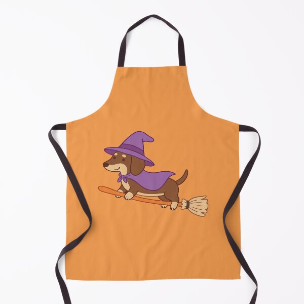 Item preview, Witch Dachshund Riding a Broom Cute Halloween Dog designed and sold by zan-mf.
