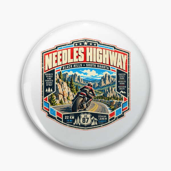 Item preview, Needles Highway Black Hills South Dakota Motorcycle Rider Travel designed and sold by ManilStuck237.